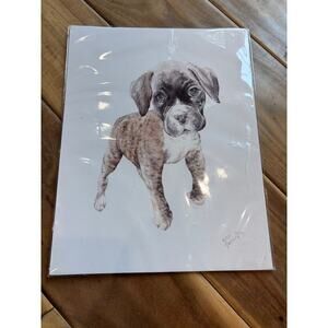 Wandering Laur Boxer Dog Limited Edition Print Watercolor NEW
